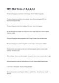 MRI Mid Term ch 1&comma;2&comma;4&comma;5&comma;6-Exam Questions and Answers