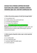 AK Bulk Fuel Storage Contractor Exam Questions and Correct Answer