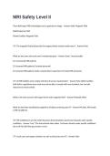 MRI Safety Level II-Exam Questions and Answers