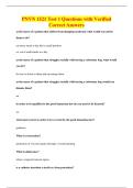 PNVN 1521 Test 1 Questions with Verified&NewLine;Correct Answers