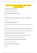 PNVN 1521- Test 3 Questions with Verified&NewLine;Correct Answers