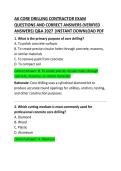 AK Core Drilling Contractor Exam Questions and Correct Answers
