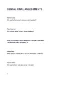 Dental Final Assessments 2026 &ndash; Questions&comma; Answers & Exam Review &vert; Study Guide