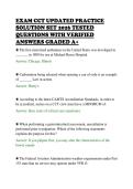 EXAM CCT UPDATED PRACTICE&NewLine;SOLUTION SET 2026 TESTED&NewLine;QUESTIONS WITH VERIFIED&NewLine;ANSWERS GRADED A&plus;
