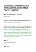 XCEL CRASH COURSE EXAM 2026 FINAL&NewLine;REVIEW QUESTIONS ANSWERS BUNDLED&NewLine;PRACTICE COLLECTION
