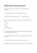 FIBER OPTIC PRACTICE Test Questions and Answers