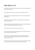 Fiber Optics 1-2-3-10-Exam Questions and Answers