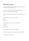 Fiber optics Exam Questions and Answers