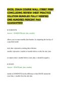 EXCEL CRASH COURSE WALL STREET PREP&NewLine;CONCLUDING REVIEW SHEET PRACTICE&NewLine;SOLUTION BUNDLED FULLY VERIFIED&NewLine;ONE HUNDRED PERCENT PASS&NewLine;GUARANTEED