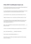FOA CFOT Certification Exam Questions and Answers v11
