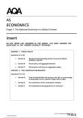 AQA AS Level June 2026 Economics Paper 2 The National Economy in a Global Context Insert