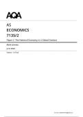 AQA AS Level June 2026 Economics Paper 2 The National Economy in a Global Context Mark Scheme