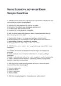 Nurse Executive&comma; Advanced Exam Sample Questions and Answers &lpar;2026&sol;2027&rpar;&NewLine;