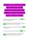 FLORIDA 2-20 AGENTS LICENSE 2026 EXAM REAL EXAM COMPLETE QUESTIONS AND CORRECT DETAILED ANSWERS &lpar;2026 &sol; 2027&rpar;&vert;A&plus; GRADE