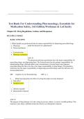 Test Bank for Understanding Pharmacology&colon; Essentials for Medication Safety 3rd Edition by M&period; Linda Workman & LaChar &ndash; Complete Questions & Answers&comma; Study Guide & Exam Review