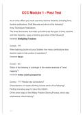 CCC Common Core Module 1 Post Test 2026&sol;2027 &vert; Army Profession & Leadership Study Guide&comma; Practice Questions & Verified Answers
