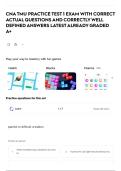 CNA TMU PRACTICE TEST 1 EXAM WITH CORRECT ACTUAL QUESTIONS AND CORRECTLY WELL DEFINED ANSWERS LATEST ALREADY GRADED A&plus;