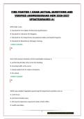 FIRE FIGHTER 1 EXAM &vert;ACTUAL QUESTIONS AND VERIFIED ANSWERS&vert;BRAND NEW 2026-2027 UPDATE&vert;GRADED A&plus;
