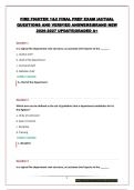 FIRE FIGHTER 1&2 EXAM PREP PACKAGE &vert; QUESTIONS AND ANSWERS&vert;NEW 2026-2027 UPDATE