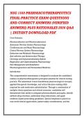 NSG 1540 PHARMACOTHERAPEUTICS &NewLine;FINAL PRACTICE EXAM QUESTIONS &NewLine;AND CORRECT ANSWERS &lpar;VERIFIED &NewLine;ANSWERS&rpar; PLUS RATIONALES 2026 Q&A &NewLine;&vert; INSTANT DOWNLOAD PDF&period;