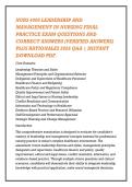 NURS 4000 LEADERSHIP AND &NewLine;MANAGEMENT IN NURSING FINAL &NewLine;PRACTICE EXAM QUESTIONS AND &NewLine;CORRECT ANSWERS &lpar;VERIFIED ANSWERS&rpar; &NewLine;PLUS RATIONALES 2026 Q&A &vert; INSTANT &NewLine;DOWNLOAD PDF&period; 