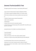 General Technician DCO Test Questions and Answers