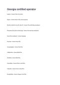 Georgia certified operator-Exam Questions and Answers