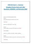 CHM 101 Exam 1 Donovan 2026 &vert; 100&plus; Chemistry Practice Questions with Answers & Detailed Rationales