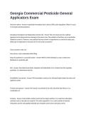 Georgia Commercial Pesticide General Applicators Exam Questions and Answers