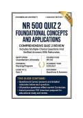 NR 500 Quiz 2 Foundational Concepts and Applications Questions And Answers 2026&sol;2027 chamberlain