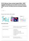 PCCN Review Exam Actual &lpar;Latest 2026 &sol; 2027 Update&rpar; Questions & Accurate Correct Answers &lpar;100&percnt; Correct Verified Answers&rpar; Already Graded A&plus;