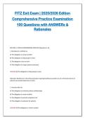 FITZ Exit Exam 2025&sol;2026 &vert; Comprehensive Practice Examination &vert; 100 Questions with Answers & Detailed Rationales