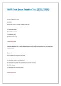AHIP Final Exam Practice Test 2025&sol;2026 &vert; 100&plus; Practice Questions with Answers & Detailed Rationales