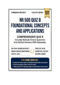 NR 500 Quiz 8 Foundational Concepts and Applications Questions And Answers 2026&sol;2027 chamberlain