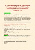 ATI TEAS Science Prep Exam Latest Updated&vert; A Comprehensive Review of 1030 Practice Questions with Answers and Rationales&vert; Guaranteed Pass&NewLine;&NewLine;