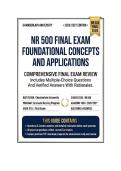 NR 500 Quiz 1-8 & Final Exam Bundle  Foundational Concepts and Applications Questions And Answers 2026&sol;2027 chamberlain