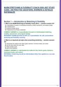 NASM STRETCHING & FLEXIBILITY COACH 2026&ndash;2027 STUDY GUIDE&colon; 350 PRACTICE QUESTIONS&comma; ANSWERS & DETAILED RATIONALES