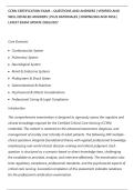 CCRN CERTIFICATION EXAM &ndash; QUESTIONS AND ANSWERS &vert; VERIFIED AND&NewLine;WELL DETAILED ANSWERS &vert; PLUS RATIONALES &vert; DOWNLOAD AND PASS &vert;&NewLine;LATEST EXAM UPDATE 2026&sol;2027