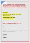NCEP FINAL EXAMINATION National College of Exercise Professionals &NewLine;&lpar;NCEP&rpar; Certification Exam 160 Comprehensive Multiple-Choice Questions &NewLine;with Verified Answers & Detailed Rationales Brand New Version 2026 &vert; &NewLine;Complete Test Bank Verified Answers &vert; Graded