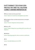 ExCPT PHARMACY TECH EXAM II 2026&NewLine;PRACTICE TEST SHEET FULL SOLUTIONS&NewLine;CORRECT ANSWERS PREPARATION SET