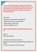 NR565 Advanced Pharmacology Fundamentals Comprehensive &NewLine;Test Bank Final Exam 2026-2027 With 160-Question Practice Exam &NewLine;with Verified Answers & Detailed Rationales Brand New Version &NewLine;2026 &vert; Chamberlain University&vert; Verified Answers&vert; Graded A&plus;  &NewLine;&vert;Comple