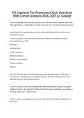 ATI Capstone Pre-Assessment Quiz Questions With Correct Answers 2026 -2027 A&plus; Graded