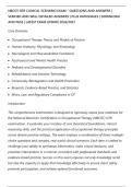 NBCOT OTR CLINICAL SCENARIO EXAM &ndash; QUESTIONS AND ANSWERS &vert;&NewLine;VERIFIED AND WELL DETAILED ANSWERS &vert; PLUS RATIONALES &vert; DOWNLOAD&NewLine;AND PASS &vert; LATEST EXAM UPDATE 2026&sol;2027