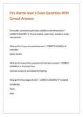 Fire Alarms level 4 Exam Questions With Correct Answers
