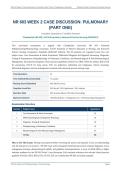 NR 603 Week 2 Case Discussion Pulmonary Part One &vert; Q&A &vert; Pass Guaranteed - A&plus; Graded&NewLine;&NewLine;