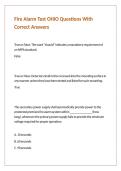 Fire Alarm Test OHIO Questions With Correct Answers