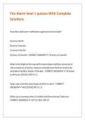 Fire Alarm level 1 quizzes With Complete Solutions