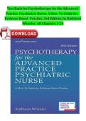 Test Bank for Psychotherapy for the Advanced Practice Psychiatric Nurse&colon; A How-To Guide for Evidence-Based Practice&comma; 3rd Edition &ndash; Kathleen Wheeler&NewLine;