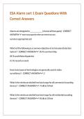 ESA Alarm cert 1 Exam Questions With Correct Answers 