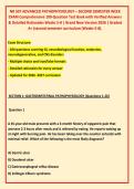 NR 507 ADVANCED PATHOPHYSIOLOGY &ndash; SECOND SEMESTER WEEK &NewLine;EXAM Comprehensive 100-Question Test Bank with Verified Answers &NewLine;& Detailed Rationales Weeks 5-8 &vert; Brand New Version 2026 &vert; Graded &NewLine;A&plus; &lpar;second semester curriculum &lpar;Weeks 5-8&rpar;&period;